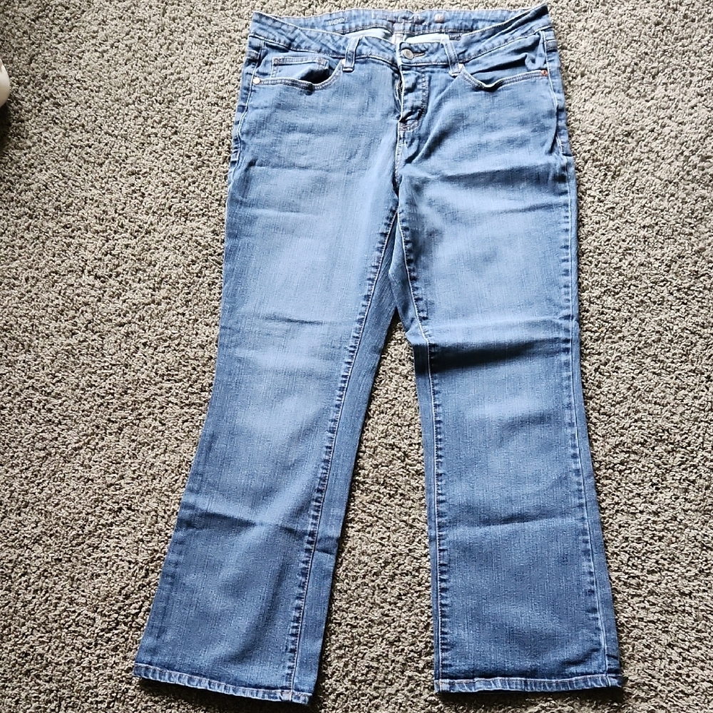 Faded Glory Womens Blue Flare Wide Leg Jeans